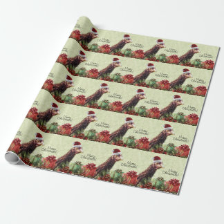 Funny Christmas Chickens with Presents Wrapping Paper