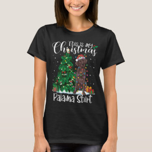 Funny Christmas Chocolate Lab Labrador Pajama Dog  T-Shirt
