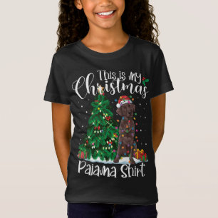 Funny Christmas Chocolate Lab Labrador Pajama Dog T-Shirt
