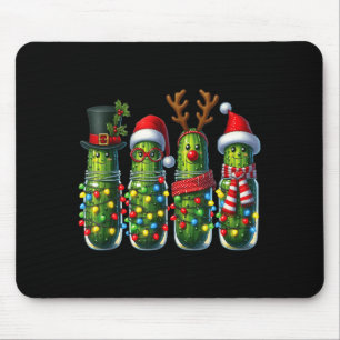 Funny Christmas Ckle Lights Cactus Family Holiday  Mouse Pad