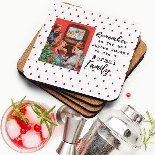 Funny Christmas Coaster Retro Best Friend Normal