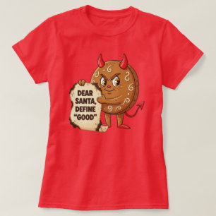 Funny Christmas Cookie Character T-Shirt