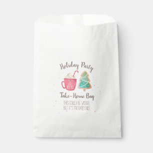 Funny Christmas Cookie + Cocoa Mug Holiday Party Favour Bags