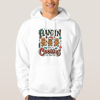 Funny Christmas Cookie Gingerbread Illustration Hoodie