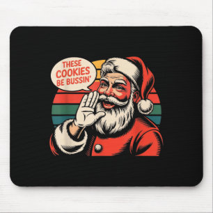 Funny Christmas Cookies Meme Brainrot Santa Claus  Mouse Pad
