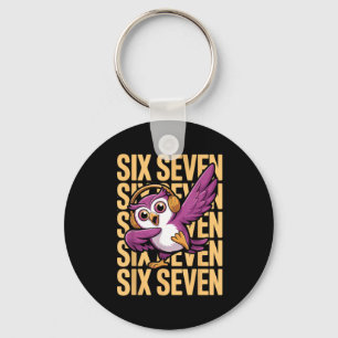 Funny Christmas Cool Owl Dabbing Xmas Dab Six Seve Key Ring