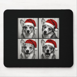 Funny Christmas Corgi Santa Dog Lover Photo Booth Mouse Pad