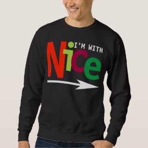 Funny Christmas Couple Matching Naughty & Nice #2 Sweatshirt