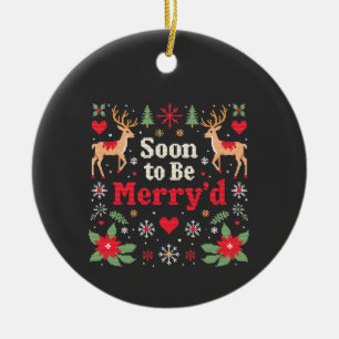 Funny Christmas Couples Ceramic Tree Decoration