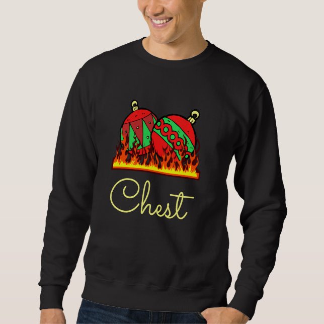 Funny Christmas Couples Tees  Chest Nuts Roasting  (Front)