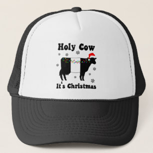 Funny Christmas Cow Belted Galloway Beltie Gift Trucker Hat