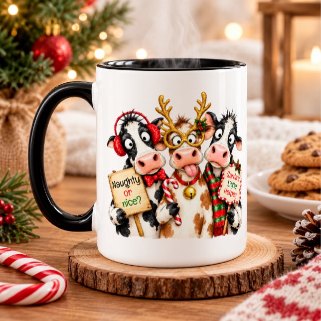 Funny Christmas Cow Mug (Creator Uploaded)