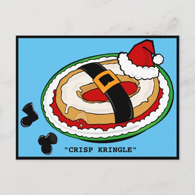FUNNY CHRISTMAS CRISP KRINGLE POSTCARD (Front)