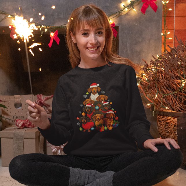 Funny Christmas Dachshunds Sweatshirt (Creator Uploaded)