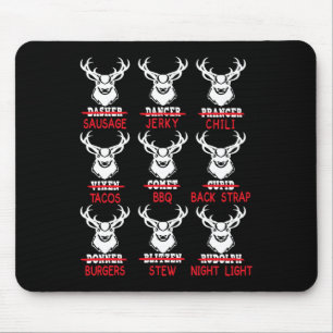 Funny Christmas Deer Bow Hunting Santa Men Women H Mouse Pad