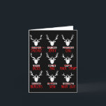 Funny Christmas Deer Hunters All Of Santa's Reinde Card<br><div class="desc">Funny Christmas Deer Hunters All Of Santa's Reindeer Design</div>
