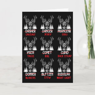 Funny Christmas Deer Hunters Santa’s Reindeer Men Card