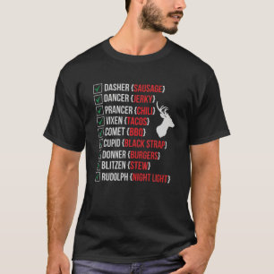 Funny Christmas Deer Hunters Santa's Reindeer Meat T-Shirt