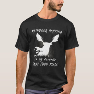 Funny Christmas Deer Hunting, Reindeer Hunter, Fas T-Shirt