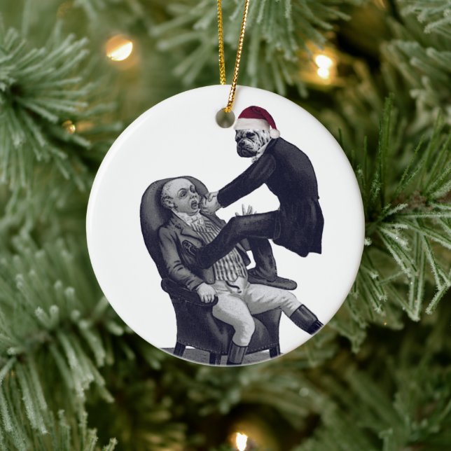 Funny Christmas Dentist Ceramic Tree Decoration (Tree)