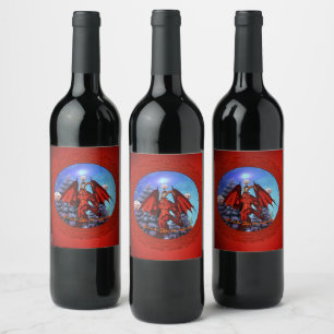 Funny christmas design wine label