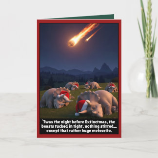 Funny Christmas dinosaur Card