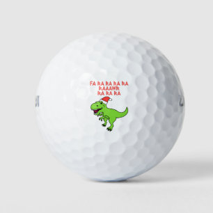 Funny Christmas Dinosaur Golf Balls