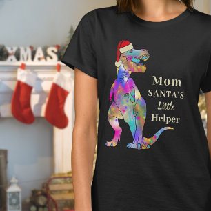 Funny Christmas Dinosaur Mum Quote T-Shirt
