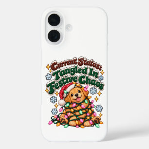 Funny Christmas Dog Lights Sarcastic Winter  iPhone 16 Case