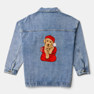 Funny Christmas Dog Vintage Xmas With dogs Denim Jacket
