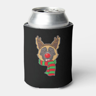 Funny Christmas Dog Xmas Reindeer German Shepherd  Can Cooler