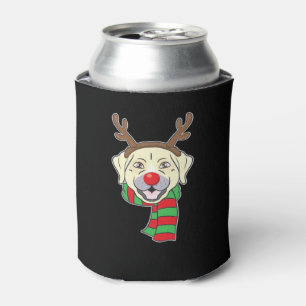Funny Christmas Dog Xmas Reindeer Labrador Holiday Can Cooler