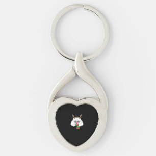 Funny Christmas Dog Xmas Reindeer Poodle Holiday S Key Ring