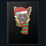 Funny Christmas Dog Xmas Santa German Shepherd Hol Notebook<br><div class="desc">Funny Christmas Dog Xmas Santa German Shepherd Holiday Gift Classic T-Shirt</div>