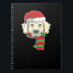 Funny Christmas Dog Xmas Santa Golden Retriever Ho Notebook<br><div class="desc">Funny Christmas Dog Xmas Santa Golden Retriever Holiday Gift Oversized T-Shirt</div>