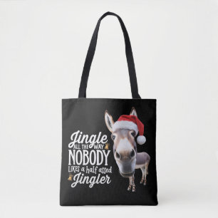 Funny Christmas Donkey Lovers Farm Holiday Animal Tote Bag