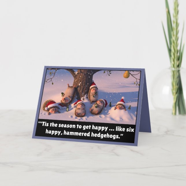 Funny Christmas drinking Card (Front)