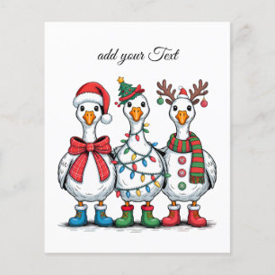Funny Christmas Duck T-Shirt Cool Holiday Duck  Flyer