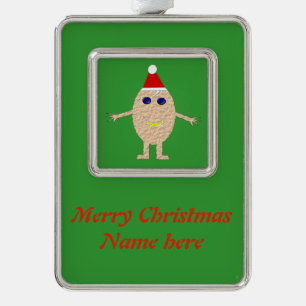 Funny Christmas Egg Custom Ornament