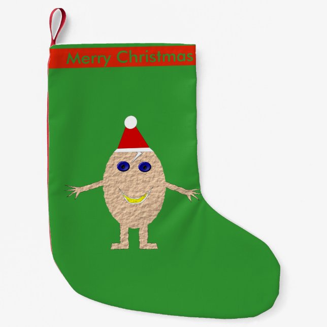 Funny Christmas Egg Custom Stocking (Front)