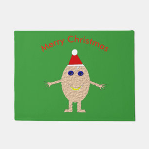 Funny Christmas Egg Door Mat