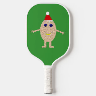 Funny Christmas Egg Pickleball Paddle