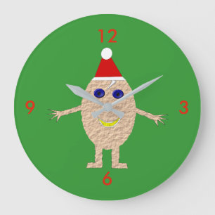Funny Christmas Egg Wall Clock