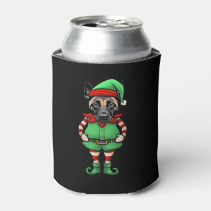 Funny Christmas Elf Belgian Malinois Dog Classic T Can Cooler