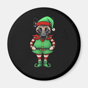 Funny Christmas Elf Belgian Malinois Dog Classic T Magnet