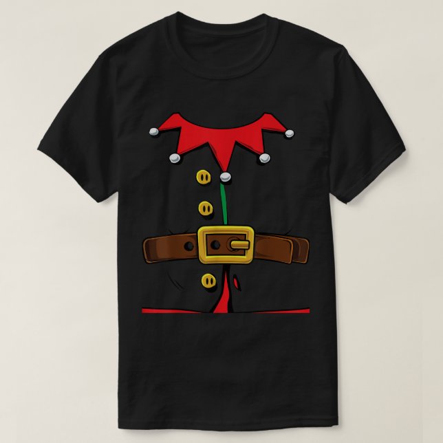Funny Christmas Elf Costume Design T-Shirt (Design Front)