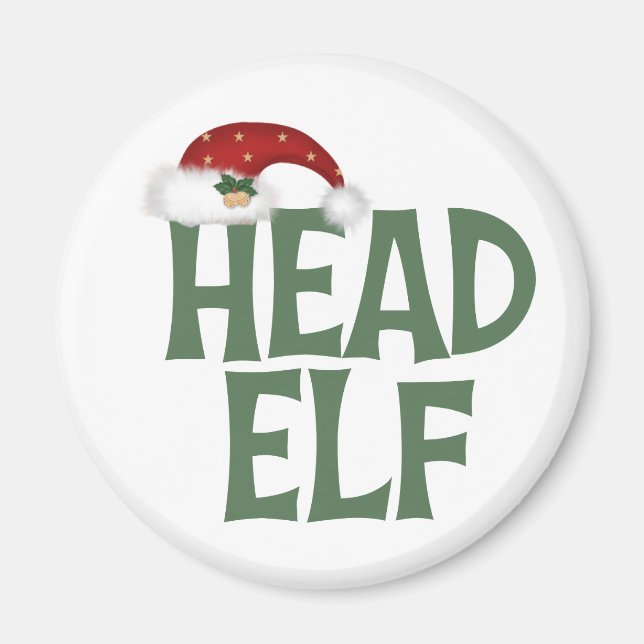 Funny Christmas Elf Magnet (Front)