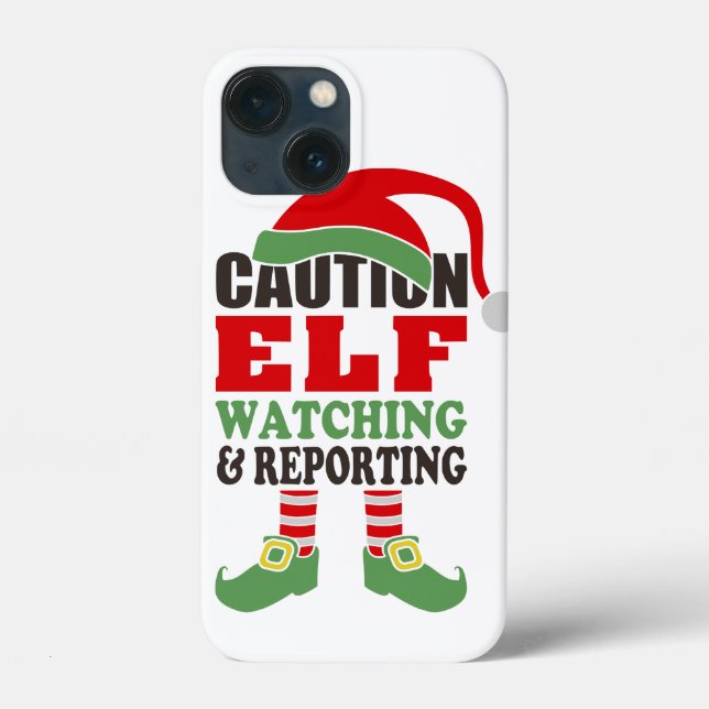 Funny Christmas Elf Phone Case (Back)