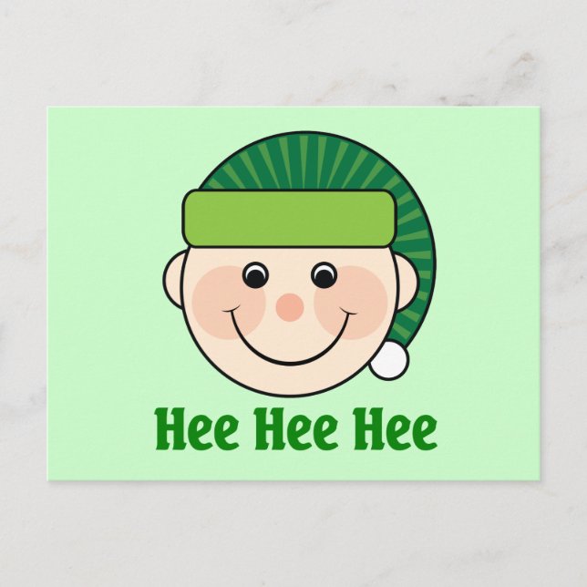 Funny Christmas Elf Postcard (Front)
