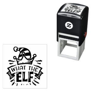 Funny Christmas Elf Self Inking Rubber Stamp